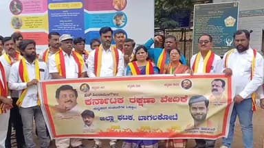 ಬಾಗಲಕೋಟೆ: ಜಿಲ್ಲೆಯ ಎಲ್ಲ ನಗರಗಳಲ್ಲಿ ಇಮ್ಮಡಿ ಪುಲಿಕೇಶಿ ಅವರ ಪುತ್ಥಳಿ ಸ್ಥಾಪಿಸಿ, ನಗರದಲ್ಲಿ ಕರವೇ ಪ್ರತಿಭಟನೆ,ಸಿಎಂ ಅವರಿಗೆ ಮನವಿ