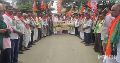 ಬ್ಯಾಡಗಿ: ರಾಜ್ಯ ಸರಕಾರದ ವಿರುದ್ಧ ಪಟ್ಟಣದಲ್ಲಿ ಬಿಜೆಪಿ ಬೃಹತ್ ಪ್ರತಿಭಟನೆ