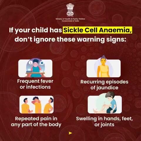 #SickleCellAwareness | Does your child show any of these signs?
From frequent fever to recurring pain, swelling, or poor growth, these may be symptoms of complications in Sickle Cell Anaemia.