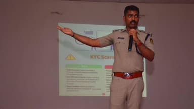 ಮಾನ್ವಿ: ಪಟ್ಟಣದಲ್ಲಿ ಸೈಬರ್ ಅಪರಾಧ ಜಾಗೃತಿಯ ಮಹತ್ವ ಕಾರ್ಯಕ್ರಮ