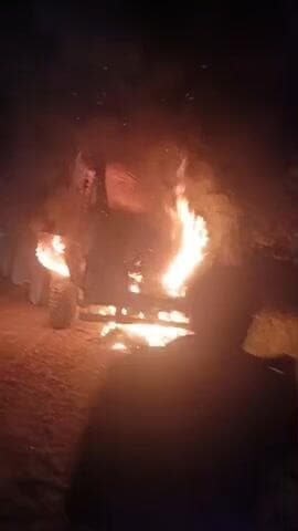 भौंरी बागरेही के बीच हुआ भयंकर एक्सिडेंट मोटरसाइकल और ट्रक में लगी आग दो लोगों की हुई मौत