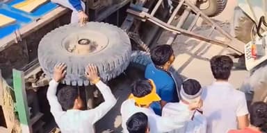 राहुरी: राहुरी-वांबोरी रेल्वे बोगद्याजवळ उसाने भरलेली ट्रॅक्टर ट्रॉली पलटी; सुदैवाने जीवितहानी टळली