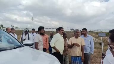 ಕೃಷ್ಣರಾಜಪೇಟೆ: ಮೆಗಾಫುಡ್ ಪಾರ್ಕ್ ಕಂಪೆನಿಯಿಂದ ರೈತರಿಗೆ ಕಿರುಕುಳ:ಆರೋಪ,ಅಧಿಕಾರಿಗಳ ಜತೆ ಸ್ಥಳಕ್ಕೆ ಶಾಸಕ ಎಚ್.ಟಿ.ಮಂಜು ಭೇಟಿ:ಕಂಪೆನಿ ಎಂಡಿಗೆ ತರಾಟೆ