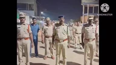 బెల్లంపల్లి: నెన్నల, మైలారం గ్రామాలలో పోలీసుల ఫ్లాగ్ మార్చ్