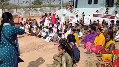 ಯಾದಗಿರಿ: ಸರ್ಕಾರಿ ಶಾಲೆಗಳ ವಿಲೀನ ವಿರೋಧಿಸಿ ಗೋಟಗಿ ತಾಂಡಾ ಶಾಲೆ ಆವರಣದಲ್ಲಿ ಎಐಡಿಎಸ್ಓ ನೇತೃತ್ವದಲ್ಲಿ ಪ್ರತಿಭಟನೆ