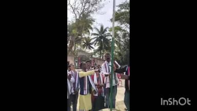 କେନ୍ଦ୍ରାପଡା: ପଟ୍ଟାମୁଣ୍ଡାଇ ଏମଏନ ହାଇସ୍କୁଲ ପଡ଼ିଆରେ ସାଂସଦ ଖେଳ ମହୋତ୍ସବରେ ପତାକା ଆଗରେ ଜାତୀୟ ସଙ୍ଗୀତ ଗାନ କଲେ ବିଜେପି କର୍ମୀ