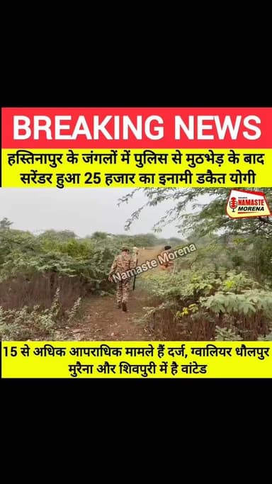 इनामी डकैत धौलपुर थाने में किया सरेंडर.. योगी गुर्जर पर₹25000 का है इनाम घोषित..
हाल ही में पुलिस और योगी गुर्जर गैंग मे...