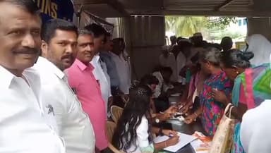 ஆவுடையார் கோவில்: மீமிசல் நியூ சங்கீத் மெட்ரிக் மேல்நிலைப்பள்ளியில் மீமிசல் லைன்ஸ் சங்கம் நடத்திய மருத்துவ முகாமில் ஏராளமான பொதுமக்கள் பங்கேர்