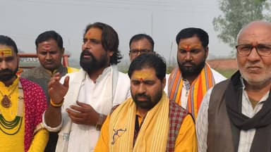 #सठियांव #विकासखंड के #मरुखा #बलीपुर में #ध्वजा पूजन से गूंजा #रामनाम 16 #जनवरी से शुरू होने वाली श्री #रामकथा ने पूरे क...