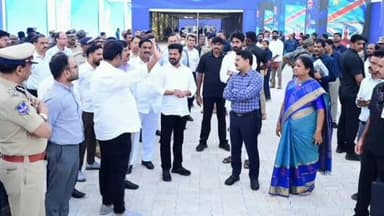 సంగారెడ్డి: అంతర్జాతీయ పెట్టుబడులకు హైదరాబాద్ వేదిక: ఫ్యూచర్ సిటీలో గ్లోబల్ సమ్మిట్ ఏర్పాట్లు పరిశీలించిన నిర్మల జగ్గారెడ్డి