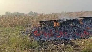 ಬಾದಾಮಿ: ಹಲಕುರ್ಕಿ ಗ್ರಾಮದಲ್ಲಿ ಮೆಕ್ಕೆಜೋಳಕ್ಕೆ ಬೆಂಕಿ ಇಟ್ಟ ದುಷ್ಕರ್ಮಿಗಳು