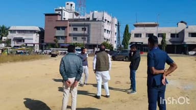 मनेंद्रगढ़: 9 दिसंबर को वन मंडल कार्यालय का कांग्रेस करेगी घेराव, धरना स्थल का किया निरीक्षण