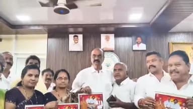 తాడేపల్లిగూడెం: క్యాంప్ కార్యాలయంలో అభివృద్ధి కార్యక్రమాల క్యాలెండర్ను ఆవిష్కరించిన ఎమ్మెల్యే బొలిశెట్టి శ్రీనివాస్