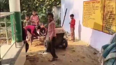 महाराजगंज: सिंदुरिया में प्राथमिक विद्यालय के बच्चों से हैंड ट्राली में मिट्टी भरवाने का वीडियो वायरल, शिक्षा विभाग में मचा हड़कंप