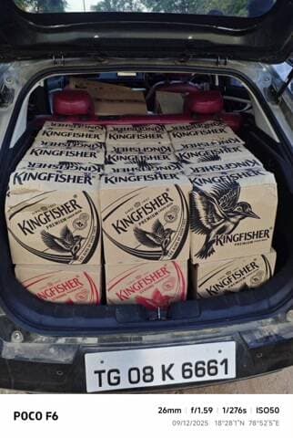 బోయిన్పల్లి: అక్రమంగా తరలిస్తున్న మద్యం పట్టుకున్న రాజన్న సిరిసిల్ల జిల్లా టాస్క్ఫోర్స్ ,బోయినపల్లి పోలీసులు