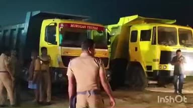 சோளிங்கர்: சோளிங்கர் எடுத்த கோவிந்தசேரி குப்பம் கிராமத்தில் சட்ட விரோதமாக மண் கடத்தலில் ஈடுபட்ட ஐந்து பேர் கைது -6 லாரிகள் பறிமுதல்