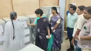 ஆற்காடு: ஆற்காட்டில் உள்ள வேளாண் ஒழுங்குமுறை விற்பனை கூட கிடங்கில் வைக்கப்பட்டுள்ள வாக்குப்பதிவு இயந்திரங்களை மாவட்ட ஆட்சியர் ஆய்வு