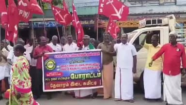 உத்தமபாளையம்: SKM ஐக்கிய விவசாயிகள் முன்னணி ஒருங்கிணைப்பு சார்பில் தேவாரத்தில் கண்டன ஆர்ப்பாட்டம் நடந்தது