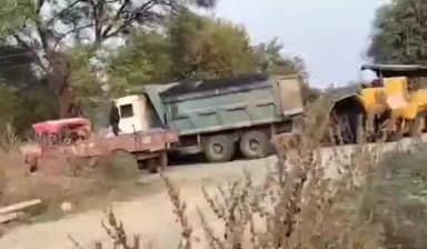 हैदरनगर: हैदरनगर के गोल्हना में सड़क निर्माण में लापरवाही से उपजाऊ भूमि बर्बाद, ग्रामीणों में आक्रोश