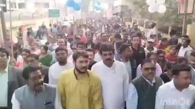 গাইঘাটা: এস আই আর এর বিরোধিতায় ঠাকুরনগরের তৃণমূলের মিছিল