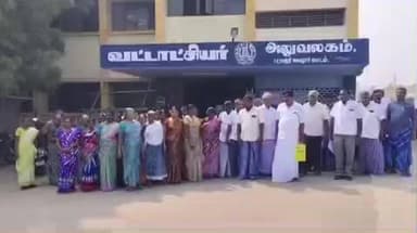 பரமத்தி வேலூர்: மாணிக்க நத்தத்தில் கோழிப்பண்ணை அமைக்க எதிர்ப்பு தெரிவித்து பரமத்தி வேலூர் வட்டாட்சியர் அலுவலகத்தை கிராம மக்கள் முற்றுகையிட்டனர்