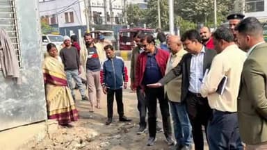 बिहार: बिहार शरीफ नगर निगम के नगर आयुक्त ने अस्पताल चौराहा पर अतिक्रमण हटाओ अभियान का निरीक्षण किया