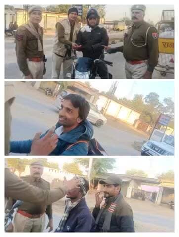 📌 थाना सलेमपुर, जिला दौसा – सड़क सुरक्षा अभियान
सड़क सुरक्षा अभियान के तहत थाना सलेमपुर पुलिस द्वारा यातायात नियमों का उल्लंघन करने वालों को समझाइश दी गई तथा यातायात नियमों की पालना के लिए जागरूक किया गया।
साथ ही, नियमों का पालन करने वाले