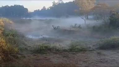 जशपुर: जशपुर में न्यूनतम तापमान 7 डिग्री पर पहुंचा, शहरी इलाके में भी जम रहा पाला