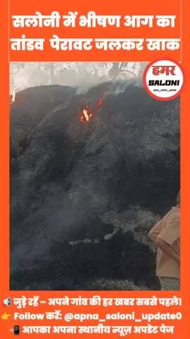 सलोनी में आग की घटना — गांव वालों के लिए ज़रूरी अपडेटअचानक लगी आग, बड़ा नुकसान टला