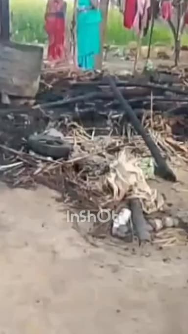 सफीपुर: सफीपुर क्षेत्र के भिखारीपुर गांव में किसान की झोपड़ी में लगी आग, अज्ञात कारणों से घर-गृहस्थी का सामान जल गया