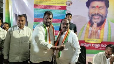 ధర్మారం: మంత్రి అడ్డూరి లక్ష్మణ్ కుమార్ ఆధ్వర్యంలో టిఆర్ఎస్ ను వీడి కాంగ్రెస్ గూటికి చేరిన నేతలు