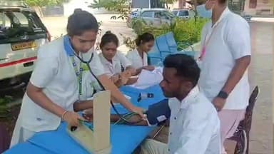 தேவகோட்டை: தேவகோட்டையில் என்.என்.ஏல் டிவிஎஸ் ஷோரூம் சார்பில் இலவச மருத்துவ மற்றும் ரத்ததான முகாம்