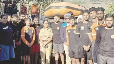 अलिबाग: अंबा नदी पात्रात गुराखी बुडाला, रेस्क्यू टीमसह पोलिसांनी मृतदेह काढला बाहेर