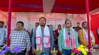 গেলাহাটিঙা খেলপথাৰত মুখ্যমন্ত্ৰী চাহ জনজাতি আৰু আদিবাসী ফুটবল প্ৰতিযোগী আৰম্ভ, বিধায়কৰ অংশগ্ৰহণ