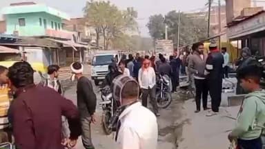 हंडिया: धोबहा रोड पर बड़ा हादसा: तेज रफ्तार ट्रक ने बाइक को रौंदा, मौके पर अफरा-तफरी