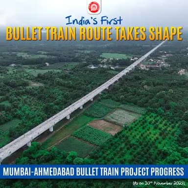 India’s high-speed Rail travel inches closer as the Mumbai–Ahmedabad #BulletTrain project marks key construction gains.