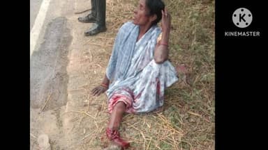 थरथरी: भतहर गांव के पास जुगाड़ वाहन की चपेट में आने से एक महिला जख्मी