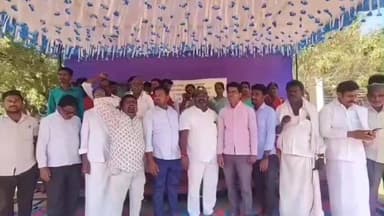 ಕೊಪ್ಪಳ: ಬಲ್ಡೋಟಾ ಕಂಪನಿ ಗೆ ಭೂಮಿ ನೀಡಿದ ರೈತರ ಅನಿರ್ಧಿಷ್ಟ ಧರಣಿ ಸತ್ಯಾಗ್ರಹ ಸ್ಥಳಕ್ಕೆ ಪರಿಸತ ಸಂರಕ್ಷಣಾ ಸಮೀತಿಯ ಅಧ್ಯಕ್ಷ ಪಕೀರಸ್ವಾಮಿ ಭೇಟಿ ಬೆಂಬಲ