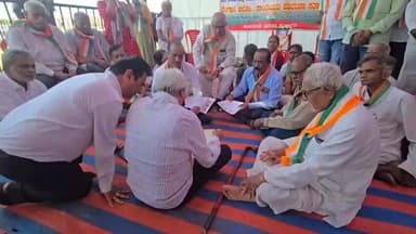 ಬೆಳಗಾವಿ: ವಿವಿಧ ಬೇಡಿಕೆಗಳ ಈಡೇರಿಕೆಗೆ ಆಗ್ರಹಿಸಿ ಸ್ವಾತಂತ್ರ್ಯ ಹೋರಾಟಗಾರ ಕುಟುಂಬಸ್ಥರಿಂದ ಸುವರ್ಣ ಗಾರ್ಡನ್ ನಲ್ಲಿ ಪ್ರತಿಭಟನೆ