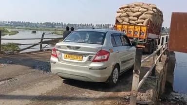 ಕಂಪ್ಲಿ: ಕಂಪ್ಲಿ-ಗಂಗಾವತಿ ಸಂಪರ್ಕ ಸೇತುವೆಯ ಬೇಸ್ಮಂಟ್ ನಿಂದ ನೀರು ಸೋರಿಕೆ : ಜನರಲ್ಲಿ ಆತಂಕ