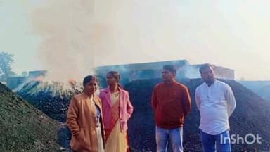 नावाडीह: मां जगदम्बा कोल फैक्ट्री में खुले मैदान में कोयला देख भड़कीं जिला परिषद अध्यक्ष