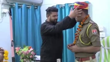 गलियाकोट: चितरी में नए थाना अधिकारी मनीष खोईवाल का पगड़ी पहनाकर और सोल ओढ़ाकर हुआ स्वागत और सम्मान