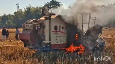 চতিয়াৰ মেটেৰা গাঁৱৰ পথাৰত জুইত জাহ গল কেইবালাখ টকীয়া চীনা প্ৰযুক্তিৰে নিৰ্মিত মেচিনটো