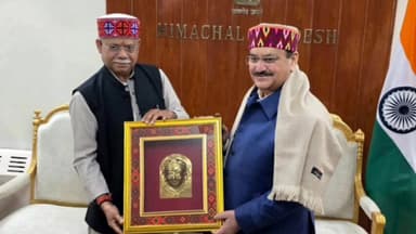 ननखड़ी: भाजपा राष्ट्रीय अध्यक्ष जगत प्रकाश नड्डा ने लोकभवन में राज्यपाल शिव प्रताप शुक्ल से की मुलाकात