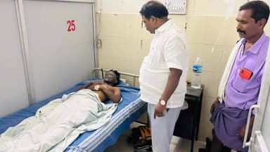 ಕೊಪ್ಪಳ: ಉಪವಿಭಾಗ ಆಸ್ಪತ್ರೆಗೆ ಗ್ಯಾರಂಟಿ ಯೋಜನೆಯ ಅನುಷ್ಠಾನ ಪ್ರಾಧಿಕಾರದ ಅಧ್ಯಕ್ಷ ರಡ್ಡಿಶ್ರೀನಿವಾಸ ಭೇಟಿ ಗಾಯಾಳುಗಳಿಗೆ ಧೈರ್ಯ ಹೇಳಿದರು