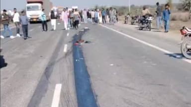 हुरड़ा: बालाजी होटल के पास शादी समारोह से लौटते समय पति की मौत, पत्नी घायल