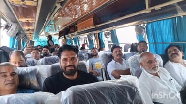 तराना: वोट चोर - गद्दी छोड़ विशाल रैली: रामलीला मैदान, दिल्ली के लिए तराना विधायक और कांग्रेस कार्यकर्ता रवाना