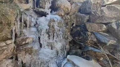 हंगरंग: हाँगरंग घाटी में ठंड के कारण छोटे नदी-नाले जाम, फोटो आए सामने