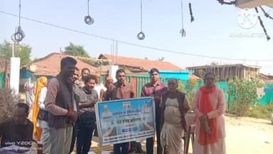 घंसौर: जल संचय अभियान में किया गया बोरी बंधान