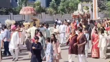 ಚಿತ್ರದುರ್ಗ: ನಗರದಲ್ಲಿಂದು ಪಾರ್ಶ್ವನಾಥ ಜಯಂತಿ ಹಿನ್ನೆಲೆ ಭವ್ಯ ಮೆರವಣಿಗೆ